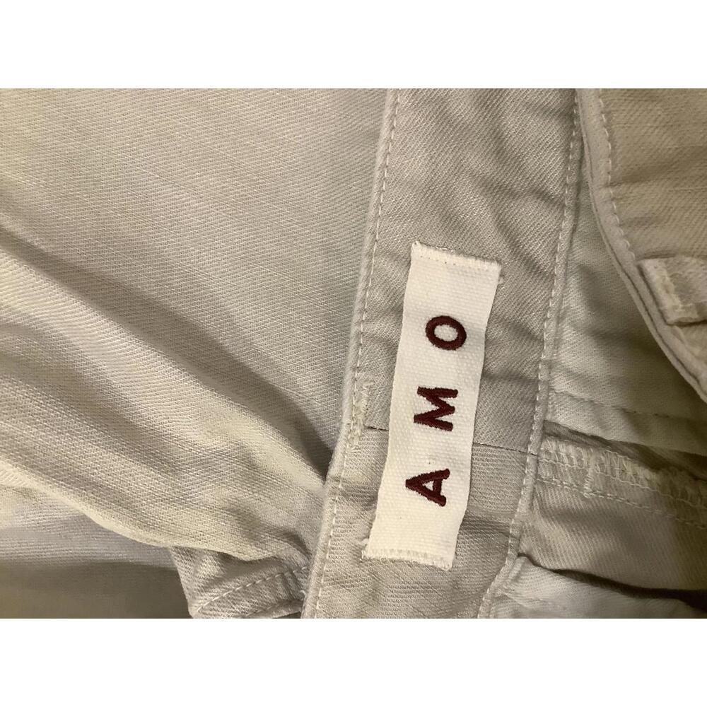 AMO Wide Leg Edith Trouser Pant Jean Slouch Tan Khaki Pumice 25 - Picture 5 of 7